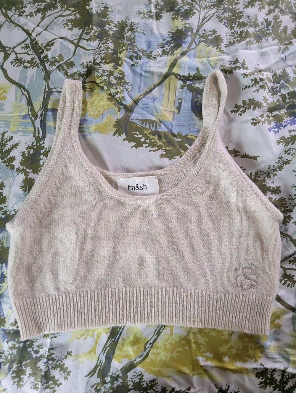 BA&SH Cashmere Cropped Sweater Tank